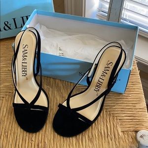 Sam & Libby Black Velvet heels